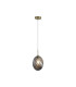 Whirl Pendant Lamp Satin Brass Smoked Glass 3x E14-3