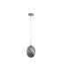 Whirl Pendant Lamp Satin Brass Smoked Glass 3x E14-4