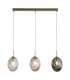 Whirl 3 Light Bar Pendant Lamp Satin Brass Multied Glass 3x E14-1