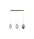 Whirl 3 Light Bar Pendant Lamp Satin Brass Multied Glass 3x E14-4