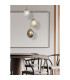 Whirl 3 Light Multi Drop Pendant Lamp Satin Brass Multi Glass 5x E14-2