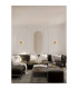 Sunbeam Wall Light Clear & Amber Ribbed Glass 3x G9-2