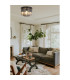 Swizzle 5 Light Flush Ceiling Light Matt Black Smoked Rods 4x E27-2