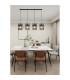 Swizzle 4 Light Bar Pendant Lamp Matt Black Smoked Rods 1x E27-2