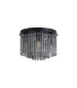 Swizzle 5 Light Flush Ceiling Light Matt Black Smoked Rods 4x E27-4