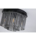Swizzle 5 Light Flush Ceiling Light Matt Black Smoked Rods 4x E27-5