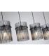 Swizzle 4 Light Bar Pendant Lamp Matt Black Smoked Rods 1x E27-5