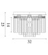 Swizzle 5 Light Flush Ceiling Light Matt Black Smoked Rods 4x E27-6