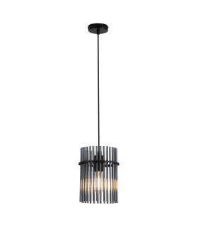 Swizzle Pendant Lamp Matt Black Smoked Rods 1x E27-1