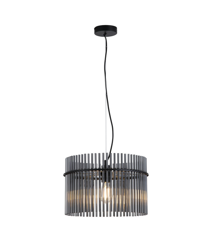 Swizzle Pendant Lamp Matt Black Smoked Rods 1x E27-1