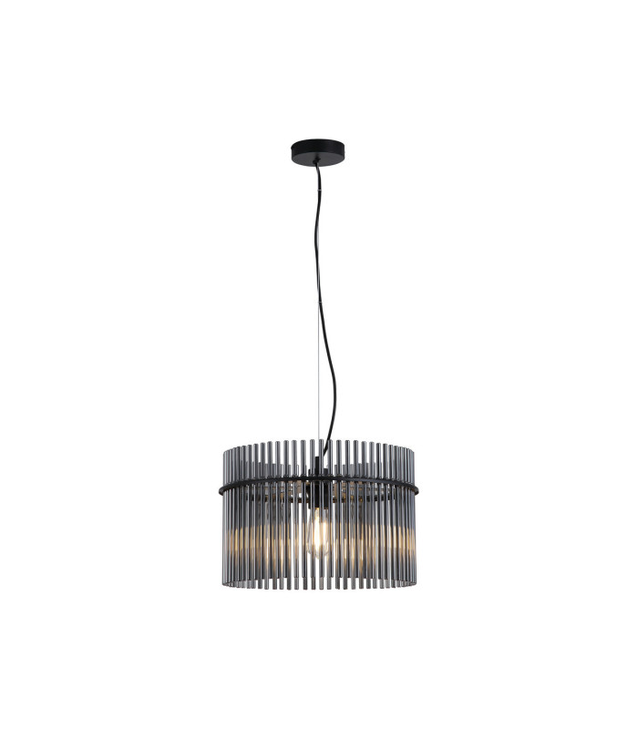 Swizzle Pendant Lamp Matt Black Smoked Rods 1x E27-3