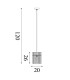 Swizzle Pendant Lamp Matt Black Smoked Rods 1x E27-6