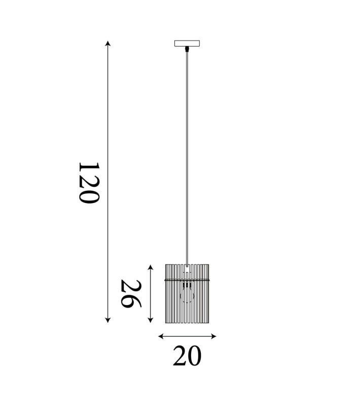 Swizzle Pendant Lamp Matt Black Smoked Rods 1x E27-6