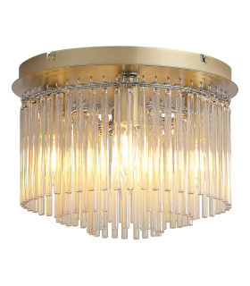 Swizzle 5 Light Flush Ceiling Light Gold Champagne Rods 4x E27-1
