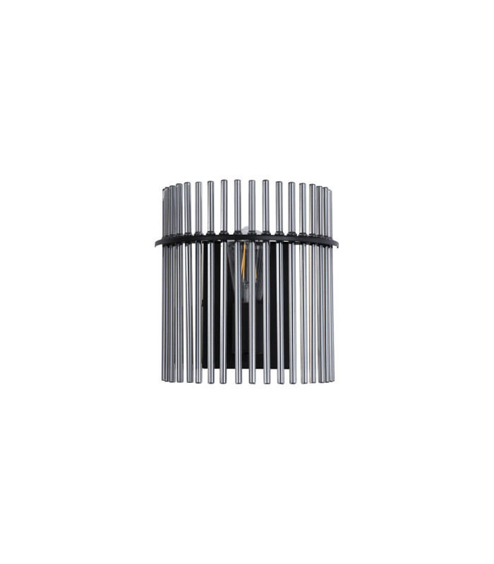 Swizzle Wall Light Matt Black Smoked Rods 5x E14-4