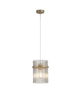 Swizzle Pendant Lamp Gold Champagne Rods 1x E27-1