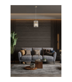 Swizzle Pendant Lamp Gold Champagne Rods 1x E27-2