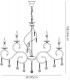 IL30312+6 Ceiling Pendant Chandelier 18 Light E14 French Gold, Crystal - 3