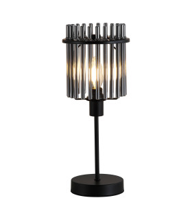 Swizzle Table Lamp Matt Black Smoked Rods 1x E27-1