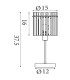 Swizzle Table Lamp Gold Champagne Rods 1x E14-6