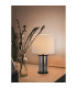 Swizzle Table Lamp Matt Black & White Shade 1x E27-2