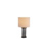 Swizzle Table Lamp Matt Black & White Shade 1x E27-3