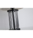 Swizzle Table Lamp Matt Black & White Shade 1x E27-5