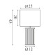 Swizzle Table Lamp Matt Black & White Shade 1x E27-6
