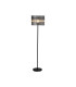 Swizzle Floor Lamp Matt Black Smoked Rods 3x E27-3