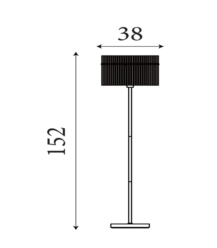 Swizzle Floor Lamp Matt Black Smoked Rods 3x E27-6