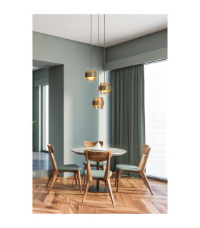 Royal 3 Light Multi Drop Pendant Lamp S& Amber Ribbed Glass 4x E27-2