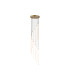 Flare LED Stairwell Multi Drop Pendant Lamp Satin Brass-3