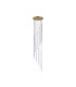 Flare LED Stairwell Multi Drop Pendant Lamp Satin Brass-4