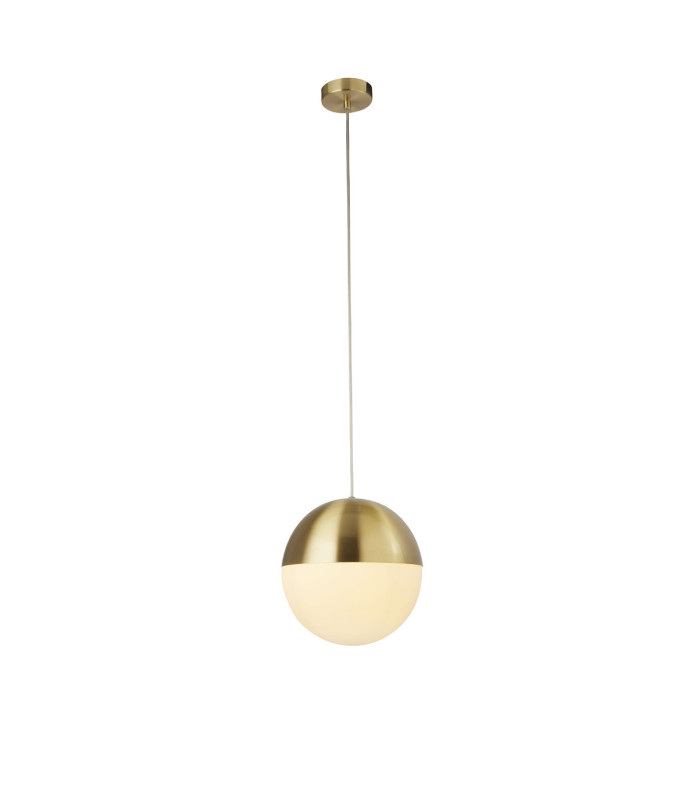 Endor Pendant Lamp Satin Brass Opal Glass 20x-3