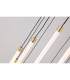 Flare LED Stairwell Multi Drop Pendant Lamp Satin Brass-5