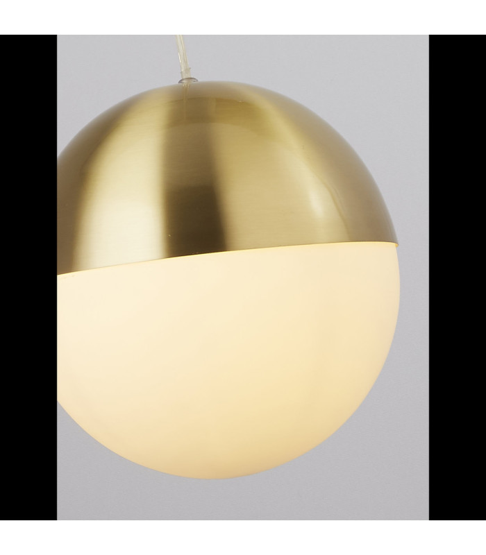 Endor Pendant Lamp Satin Brass Opal Glass 20x-5