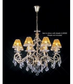 Ceiling Pendant Chandelier 8 Light French Gold, Crystal - 2