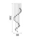 Cuboid 20 Light LED Multi Drop Pendant Lamp Satin Brass-6