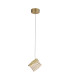 Cuboid LED Pendant Lamp Satin Brass-1
