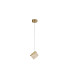 Cuboid LED Pendant Lamp Satin Brass-3