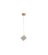 Cuboid LED Pendant Lamp Satin Brass-4