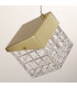Cuboid LED Pendant Lamp Satin Brass-5