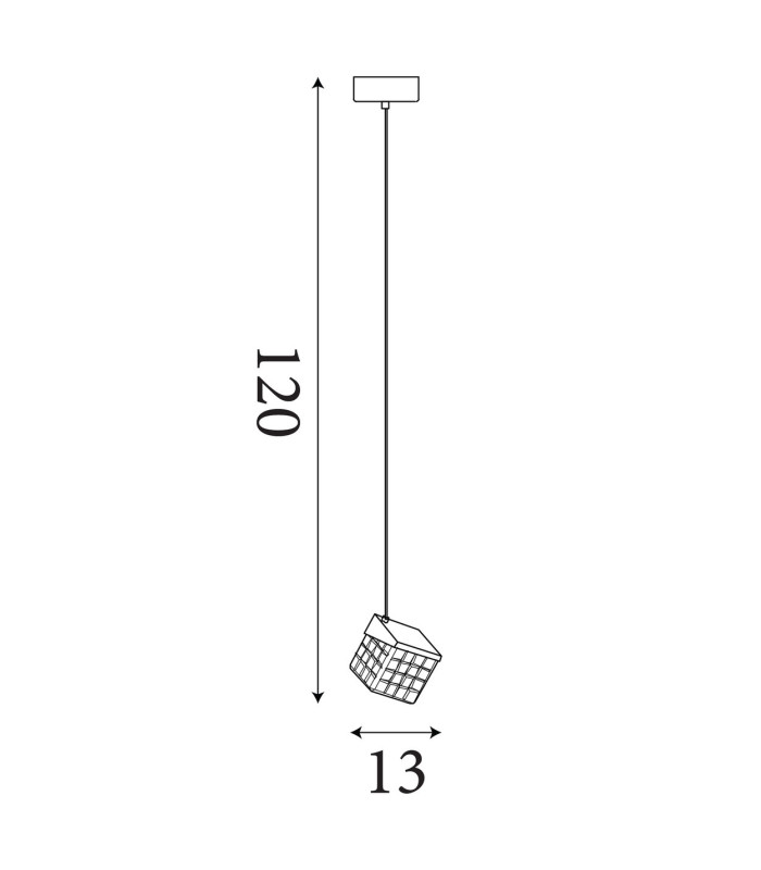 Cuboid LED Pendant Lamp Satin Brass-6