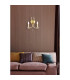 Ascona Wall Light Satin Brass & Glass 5x E14-2