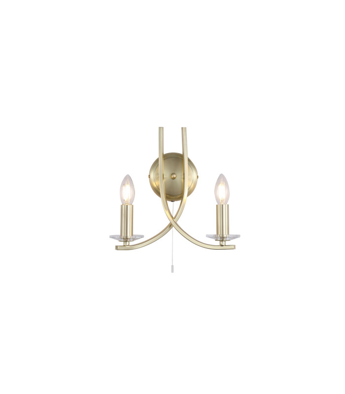 Ascona Wall Light Satin Brass & Glass 5x E14-3