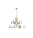 Ascona 1Pendant Lamp Satin Brass & Glass 2x E14-4