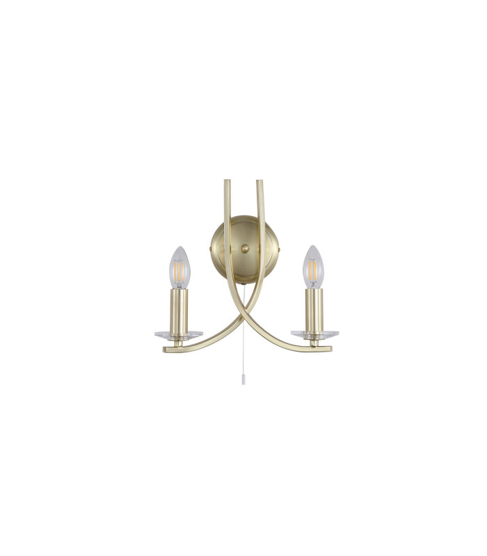 Ascona Wall Light Satin Brass & Glass 5x E14-4