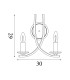 Ascona Wall Light Satin Brass & Glass 5x E14-6