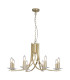 Ascona 8 Light Pendant Lamp Satin Brass & Glass 3x E14-1