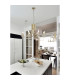 Ascona 8 Light Pendant Lamp Satin Brass & Glass 3x E14-2